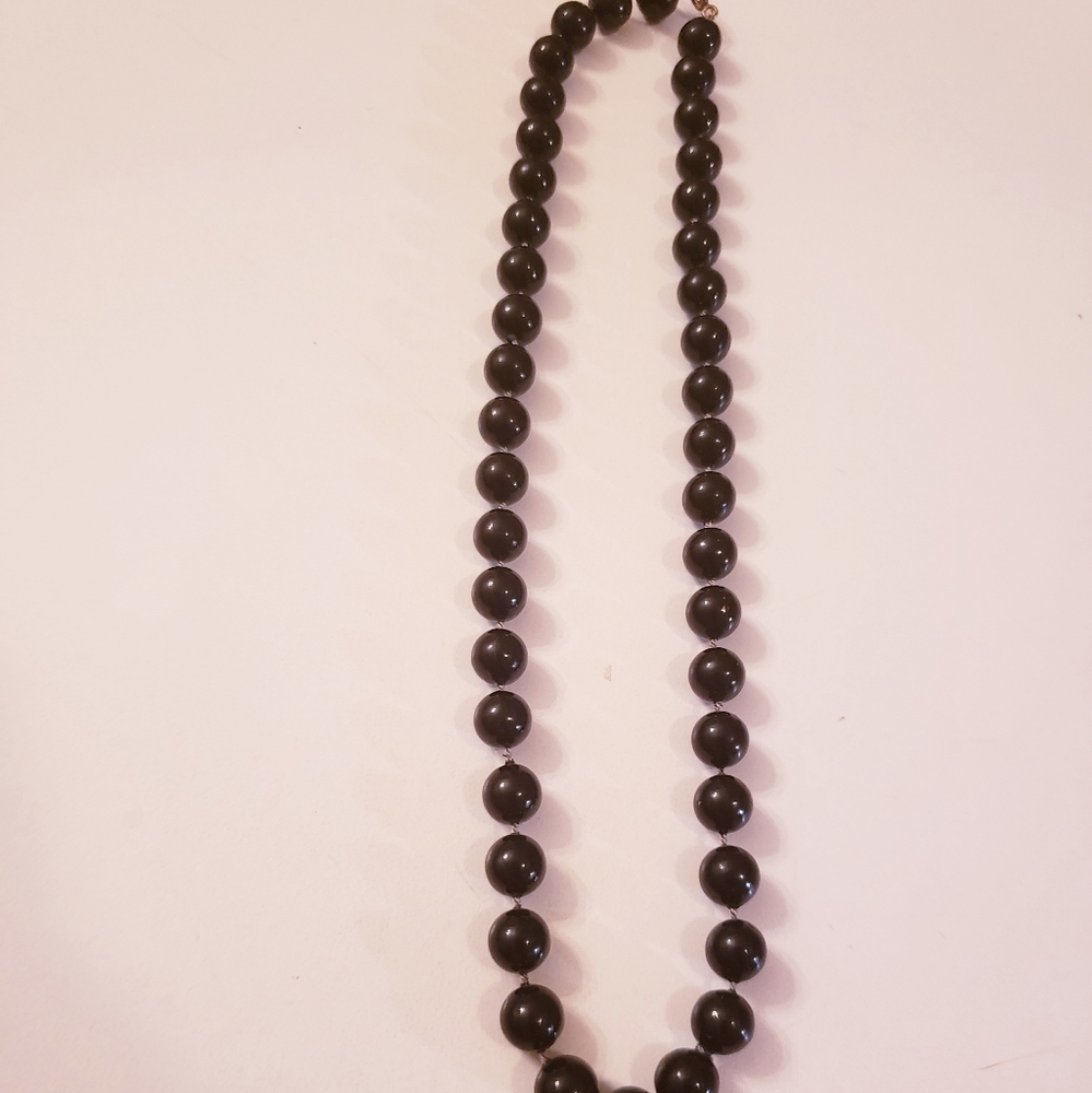 Black beaded necklace